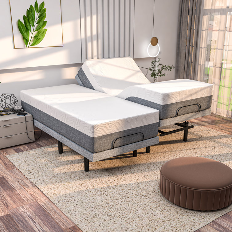 King size adjustable bed shop with massage